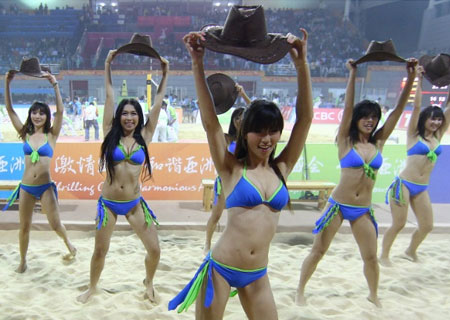 sexy cheerleaders beachvolleyball china